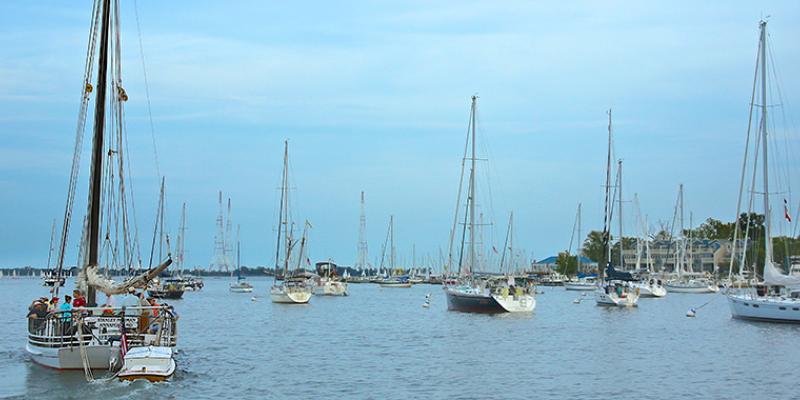 Sailboats on the Chesapeake Bay, Maryland