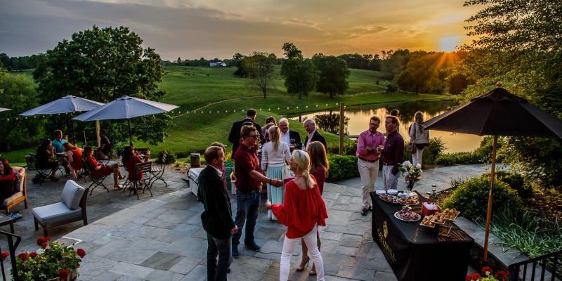 Greenhill Winery, Vineyards, Middleburg, Loudoun, patio, sunset, Virginia
