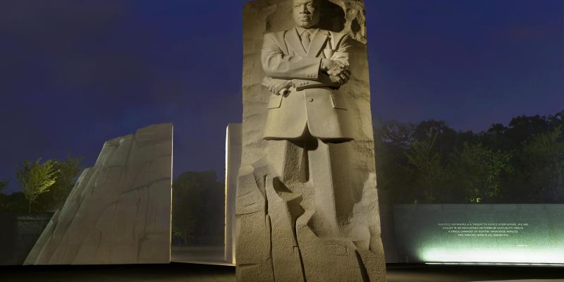 Martin Luther King, Jr. Memorial at night