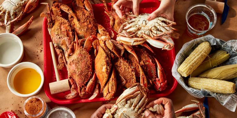 Crab boil at Baltimore's Nick's Fish House