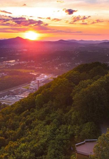 Sunset over Roanoke, Virginia
